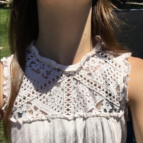 White laced and silky dress - Picture 3 of 4